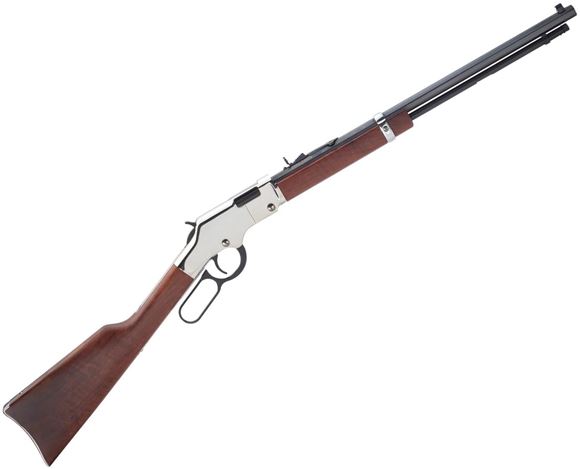 Picture of Henry H004S Silver Boy Lever Rifle 22 LR, Ambi, 20 in, Blued, Wood Stk 16+1 Rnd