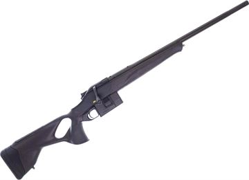 Picture of Blaser R8 Ultimate X Straight Pull Bolt Action Rifle - 308 Win, 22", Semi Weight Fluted And Threaded Barrel , Dark Brown Synthetic Thumbhole Stock w/ Black Leather Inlays, W/ Adjustable Comb And LOP, Illumination Control, 10 rds Mag