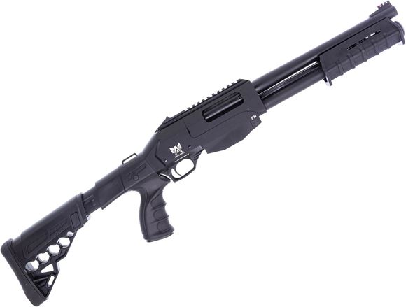 Picture of Used Axor Arms FMP Pump-Action Folding Shotgun, 12Ga, 12" Barrel, Blued, Black Synthetic Stock, Optic Rail, Fiber Optic Sight, Extra Barrel, Choke Set (F, M, Cl,), 4 Magazines, Good Condition