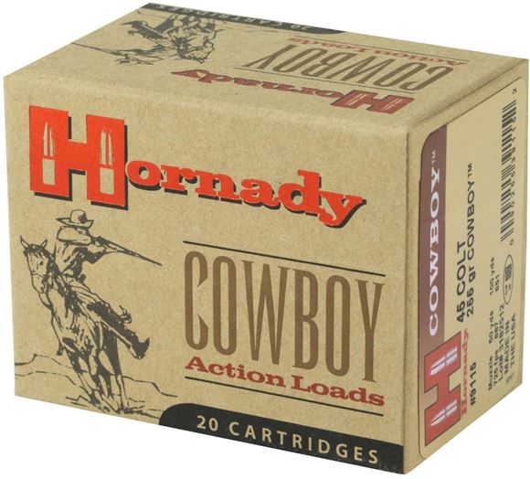 Picture of Hornady Cowboy Handgun Ammo - 45 Colt, 225Gr, Cowboy, 20rds Box