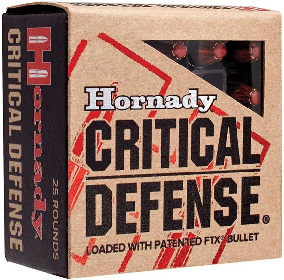 Picture of Hornady Critical Defense Handgun Ammo - 45 Colt, 185Gr, FTX, 20rds Box