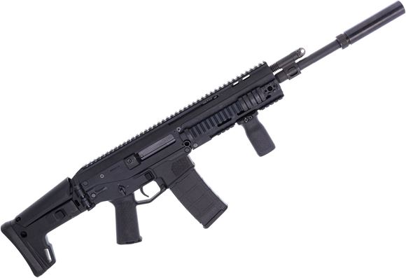 Picture of Used Busmaster ACR Semi-Auto Rifle, 223/5.56, 18.5" Barrel, Blued, Adjustable Folding Stock, Magpul Foregrip, TNA Fake Suppressor, Three Prong Flash Hider, 1 Magazine, Good Condition