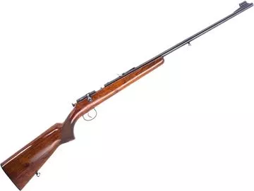 Picture of Used Anschutz Single Shot Bolt-Action Rifle, 22LR, 21.5" Barrel, Blued, Wood Stock, Iron Sights, Very Good Condition