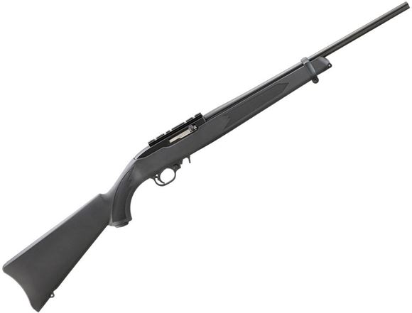 Picture of Ruger 10/22 Carbine Rimfire Semi-Auto Rifle - 22 LR, 18.50", Satin Black, Alloy Steel, Black Synthetic Stock, 10rds,