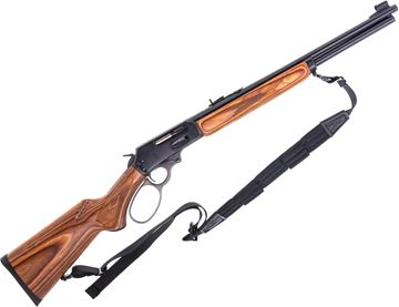 Picture of Used Marlin 336BL Lever-Action Rifle, 30-30 Win, 18.5" Barrel, Blued, Laminate Stock, With Sling, Buckhorn Sights, Remington Mfg, Soft Case, Very Good Condition