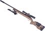 Picture of Used Ruger American Rimfire Bolt-Action Rifle, 22LR, 22" Heavy Barrel, Tan Target Stock, Vortex Crossfire II 2-7x32 Riflescope, Barrel Tuner, Bipod, Dlask Muzzle Brake, 5 Magazines, Very Good Condition