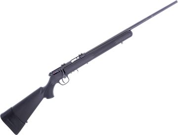 Picture of Used Savage Arms 17 Series, 93R17 F Rimfire Bolt Action Rifle - 17 HMR, 21", Satin Blued, Carbon Steel, Matte Black Synthetic Stock, 2 x 5rds, AccuTrigger, Excellent Condition