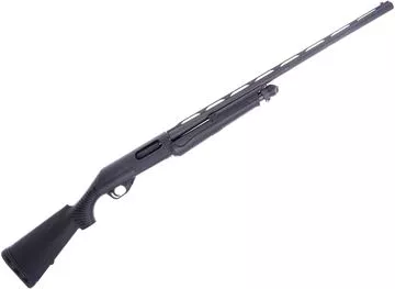 Picture of Used Benelli Nova Pump-Action Shotgun, 12Ga, 3-1/2", 28" Barrel, Blued, Black Synthetic Stock, Vented Rib, Fiber Optic Bead, Limbsaver Pad, Mobil Choke Set (F, M, IC), Very Good Condition