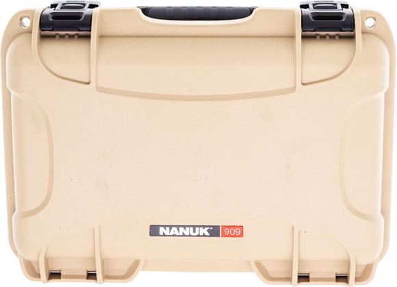 Picture of Pre-Owned Nanuk 909 Single Pistol Hard Case, FDE, W/Foam Insert, Foam Cut, Good Condition