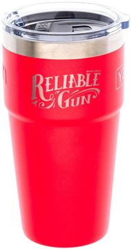 Picture of Yeti Rambler 591ml (20oz) Stackable Cup With Mag Slider Lid, Red w/Reliable Gun Logo