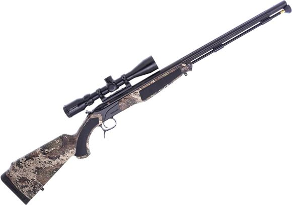 Picture of Used CVA Accura Break-Action Percussion Cap 50 Cal Blackpowder Rifle, 24" Barrel, With Konus 3-9x40mm Scope, Black Nitride, Camo Stock, With Soft Case & Accessories, Excellent Condition