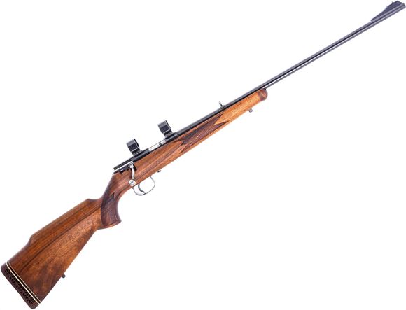 Picture of Used Anschutz 1515/16 Bolt-Action Rifle, 22WMR, 24" Barrel, Blued, Wood Stock, 1" Weaver Rings, 2 Magazines, Good Condition