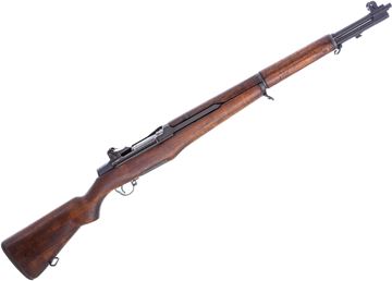 Picture of Used Springfield M1 Garand Semi-Auto Rifle, 30-06 Sprg, 24" Barrel, Parkerized, Full Military Wood Stock, 1943 Mfg, Stock & Receiver Numbers Matching, 1 Enblock, Good Condition