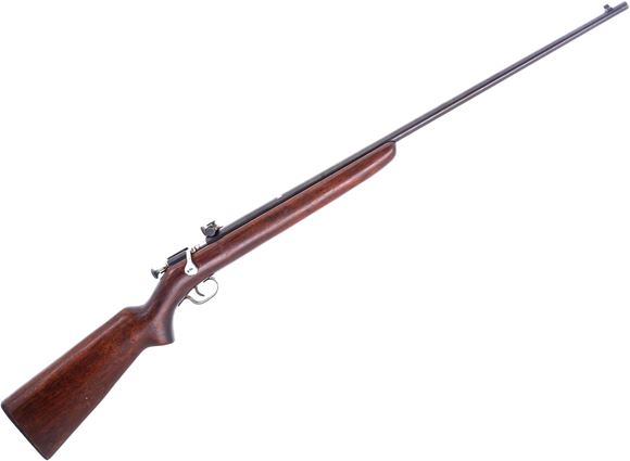 Picture of Used Winchester Model 67A Single-Shot Rifle, 22LR, 27" Barrel, Blued, Wood Stock, Lyman Apature Sight, Good Condition