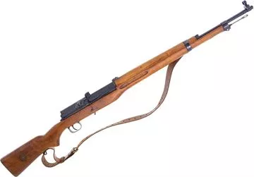 Picture of Used Swedish AG-42 Ljungman Semi-Auto 6.5x55, Full Military Wood, 25.5" Barrel, 1945 Production, Leather Sling, Bayonet, 1 Magazine, Very Good Condition