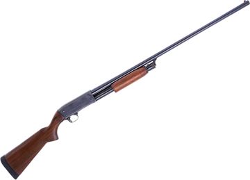 Picture of Used Ithaca Model 37 Pump-Action Shotgun, 12Ga, 2-3/4", 30" Barrel, Blued, Wood Stock, Limbsaver Pad, Wood Refinished, Fixed Full Choke, Fair Condition