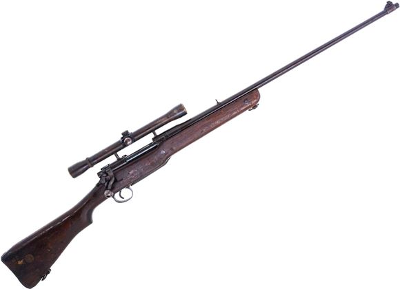 Picture of Used Enfield P17 Sporter Bolt-Action Rifle, 30-06 Sprg, 26" Barrel, Wood Stock, Weaver K6 Riflescope, Scope Welded To Receiver, Bore In Good Condition, Overall Poor Condition, Sold As Is