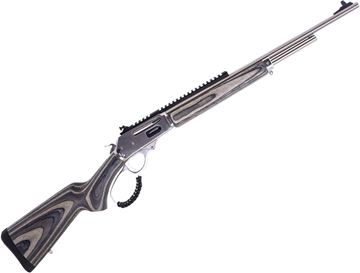 Picture of Rossi R95 Lever Action Rifle - 30-30 Win, 20", Stainless Steel, Deer Engraving, Laminted Wood Stock, Peep Sights And Picatinny Rail, Adjustable Buckhorn Rear Sights, 5rds