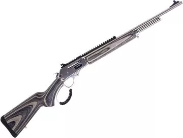 Picture of Rossi R95 Lever Action Rifle - 30-30 Win, 20", Stainless Steel, Deer Engraving, Laminted Wood Stock, Peep Sights And Picatinny Rail, Adjustable Buckhorn Rear Sights, 5rds