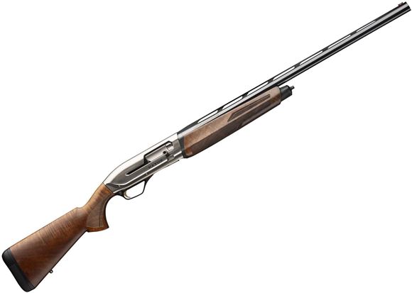 Picture of Browning Maxus II Upland Semi-Auto Shotgun -12Ga, 3", 28", Lightweight Profile, Vented Rib, Nickel Plated Receiver, Oil Finish Grade I Turish Walnut Stock, Fiber Optic Front Sight And Ivory Mid-Bead, Invector Plus Flush (F,M,IC)