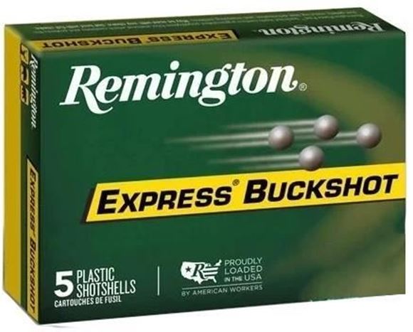 Picture of Remington 20280 Express Magnum Shotgun Ammo 12 GA, 3-1/2 in, 00B 18 Pellets, 1125 fps, 5 Rounds, Boxed