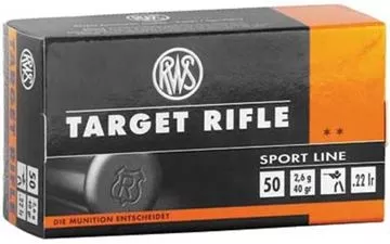 Picture of RWS Rottweil Sport Line Sports Rimfire Ammo - Target Rifle, 22 LR, 40Gr, Solid, 500rds Brick