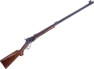 Picture of Used Shiloh Rough Rider Falling Block Rifle, 45-70 Gov't, 30" Heavy Octagon Barrel, 1:18 Twist, High Grade Wood Stock, Case Hardened Receiver, Double Set Trigger, MVA Scope Blocks , MVA #113 Front Sight W/ Card A, Excellent Condition