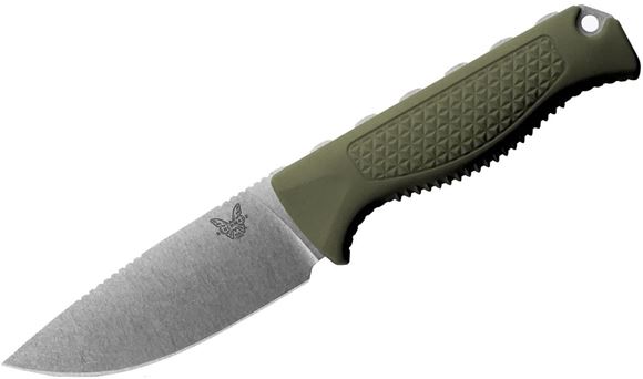 Picture of Benchmade Knife Company, Knives - Steep Country Hunter, Plain Drop-Point, 3.54" Blade, Santoprene Handle (Green), Orande Kydex Sheath, Weight: 3.0oz. (85.04g)