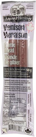 Picture of Atwood Heritage Sausage Snacks - Venison, 2 Piece Pack, 50 Gram.