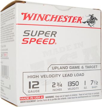 Picture of Winchester Super Speed, 12Ga, 2-3/4", #7.5, 1oz 1350 FPS, 25rd Box