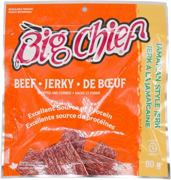 Picture of Big Chief - Jamaican Style Beef Jerky Pouch, 80g