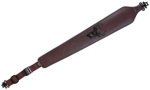 Picture of Allen 8145 Rifle Sling Embossed Padded Leather, Deer W/Swivels