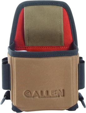 Picture of Allen Shooting Accessories, Shooting Bags - Eliminator Single Box Shell Carrier, Belt Loop Attachment Options, w/2 Elastic Loops On Each Side & D-Rings For Towels/Shooting Glasses, Black/Coffee/Copper