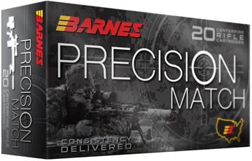 Picture of Barnes 30740 Precision Match Rifle Ammo 300 WIN 220 Gr OTM BT