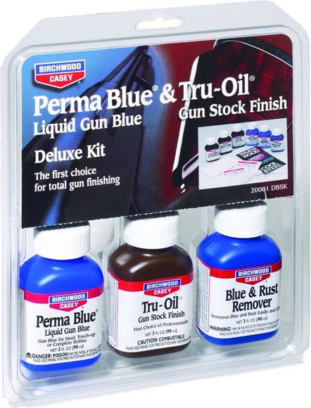 Picture of Birchwood Casey BC-20001 Deluxe Perma Blue & Tru-Oil Complete Finishing Kit