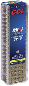 Picture of CCI Varmint Rimfire Ammo - Mini-Mag HP