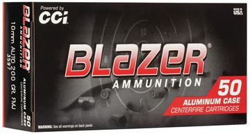 Picture of CCI 3597 Blazer Centerfire Pistol Ammo 10mm Auto 200Gr 50Rnd TMJ Blazer