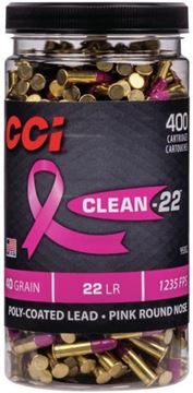 Picture of CCI 955CC 22 LR, High Velocity Target Clean-22 Pink, 40 Grain Lead Round Nose, 400 Count Bottle