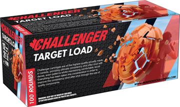 Picture of Challenger Ammo 43027 Target Load 100 Round Pack, 12 GA, 2-3/4 in No. 7.5, 3 Dram, 1-1/8 oz, 1200 Fps