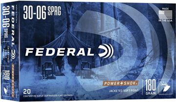 Picture of Federal Power-Shok Rifle Ammo - 30-06 Sprg, 180Gr, Soft Point, 20rds Box, 2700fps