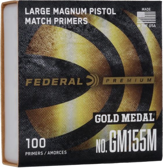 Picture of Federal GM155M Gold Medal Large Mag Pistol Primer 100Ct Match