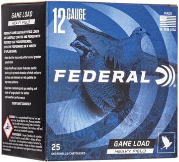 Picture of Federal H123 6 Game-Shok Upland - Heavy Field Shotshell 12 GA, 2-3/4 in, No. 6, 1-1/8oz, 3.22 Dr, 1255 fps