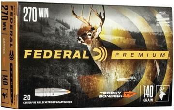 Picture of Federal Premium Vital-Shok Rifle Ammo - 270 Win, 140Gr, Trophy Bonded Tip, 20rds Box