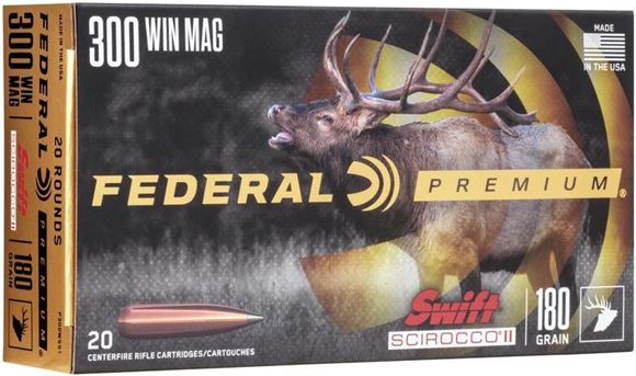 Picture of Federal Premium Rifle Ammo - 300 Win Mag, 180Gr, Swift Scirocco 2, 20rds Box