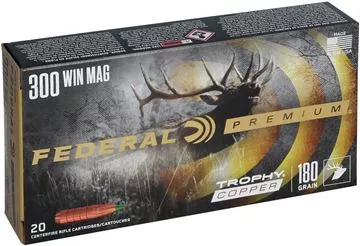 Picture of Federal Premium Vital-Shok Rifle Ammo - 300 Win Mag, 180Gr, Trophy Copper, 20rds Box