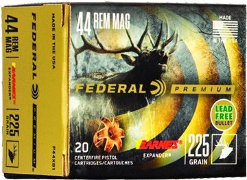 Picture of Federal P44XB1 Premium Vital-Shok Pistol Ammo 44 Rem Mag 225Gr Barnes Expander