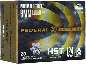 Picture of Federal P9HST3S American Eagle Pistol Ammo 9MM, 124GR,JHP, 20 Rnds