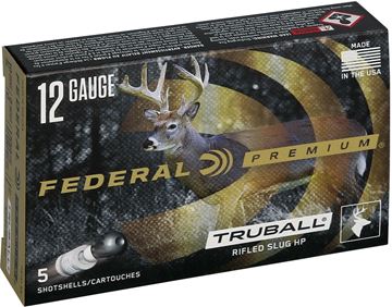 Picture of Federal Premium Vital-Shok TruBall Shotgun Ammo - 12Ga, 3", 1oz, TruBall Rifled Slug HP, 1700fps, 5rds Box