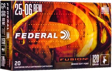 Picture of Federal Fusion Rifle Ammo - 25-06 Rem, 120Gr, Fusion, 20rds Box