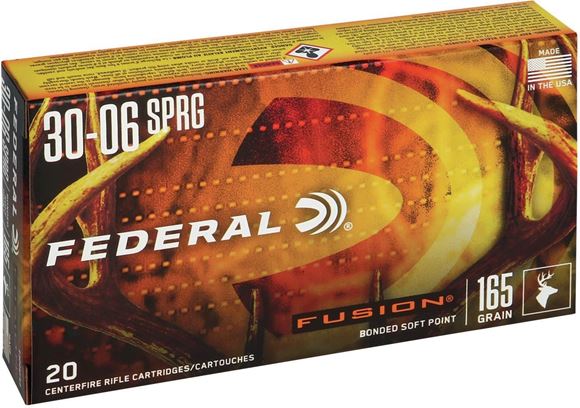 Picture of Federal Fusion Rifle Ammo - 30-06 Sprg, 165Gr, Fusion, 20rds Box